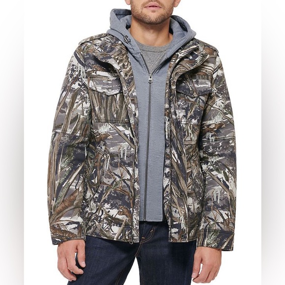 Levis Mens Sherpa Lined Real Tree Removable Hood Trucker Jacket NEW Sizes XL-XXL - Picture 2 of 12